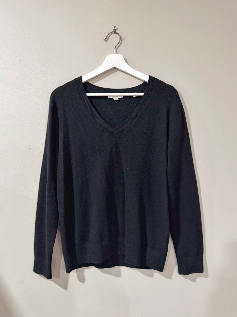 Vince Sweater Women S/P Dark Navy Cashmere V Neck Pullover Quiet Luxury Capsule